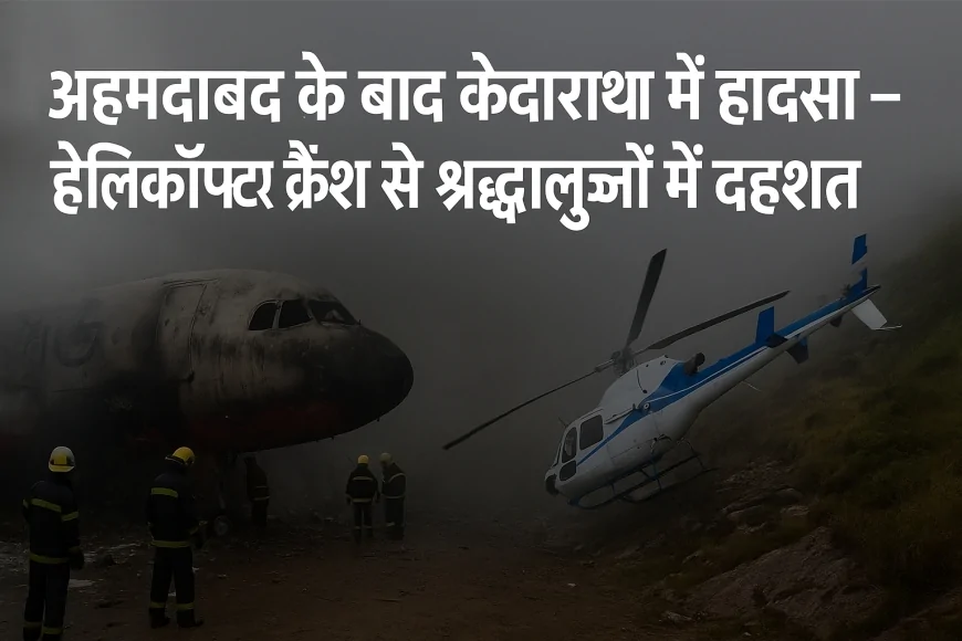 Kedarnath Helicopter Crash अहमदाबाद के बाद केदारनाथ में हादसा – हेलिकॉप्टर क्रैश से श्रद्धालुओं में दहशत